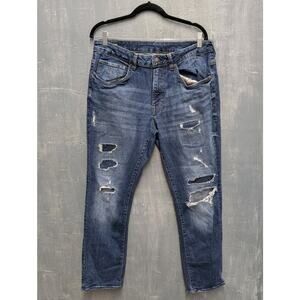 Buffalo David Bitton Ash Slim Stretch Jeans Mens Size 34x30 Blue